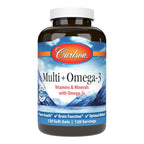 Carlson Multi + Omega-3 Multivitamin with EPA and DHA - 120 Softgels