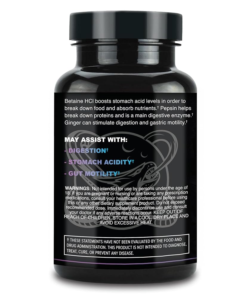 Leviathan Betaine HCl with Pepsin & Ginger - 120 Capsules - image 3