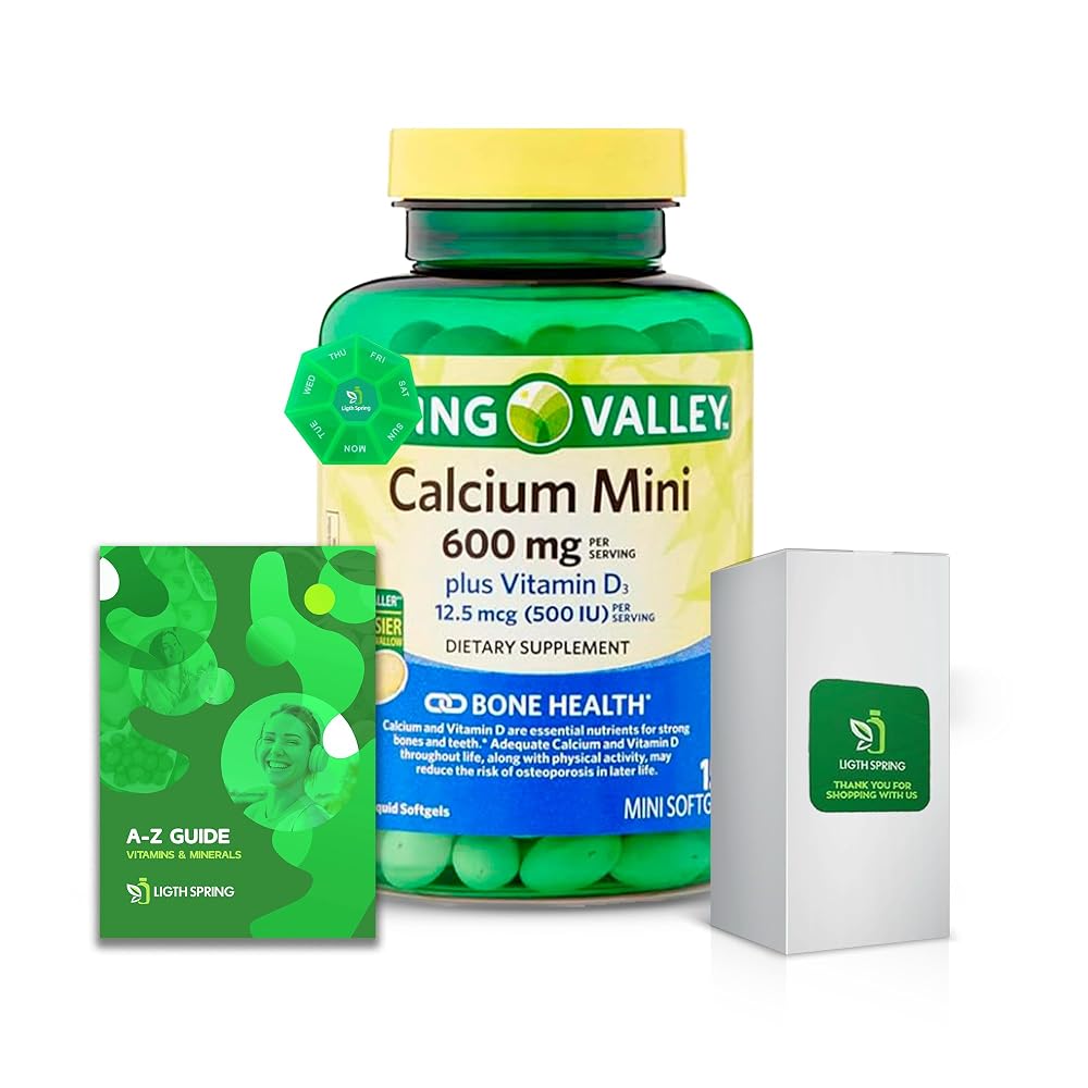 LightSpring Calcium 600mg Plus Vitamin D3 - 150 Softgels