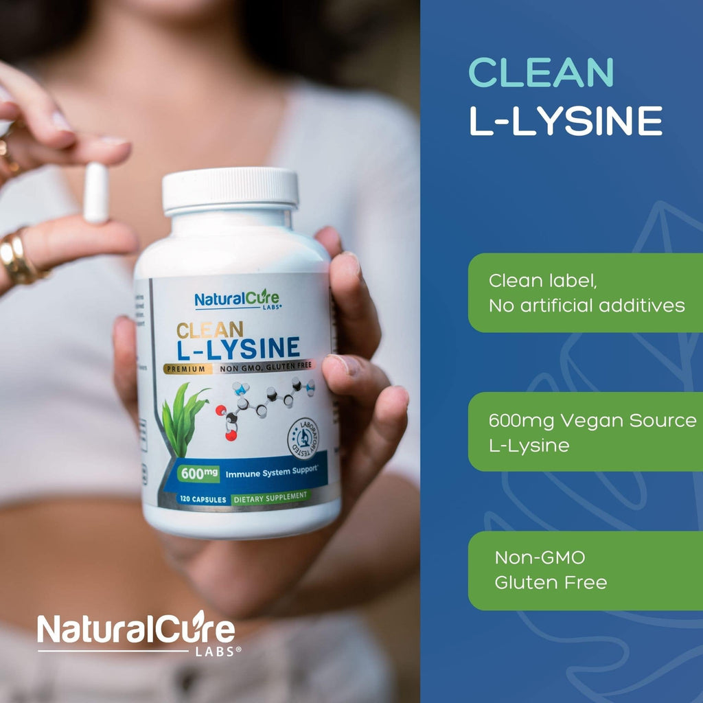 Natural Cure Labs Clean L-Lysine 600mg - 120 Capsules - image 4