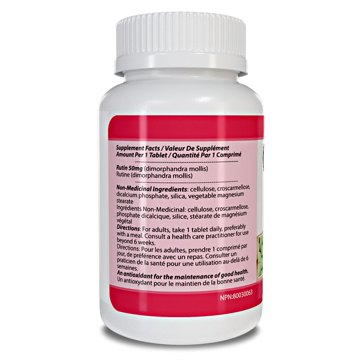 Total Natural Rutin 50mg Vascular Health Support - 90 Tablets - image 3