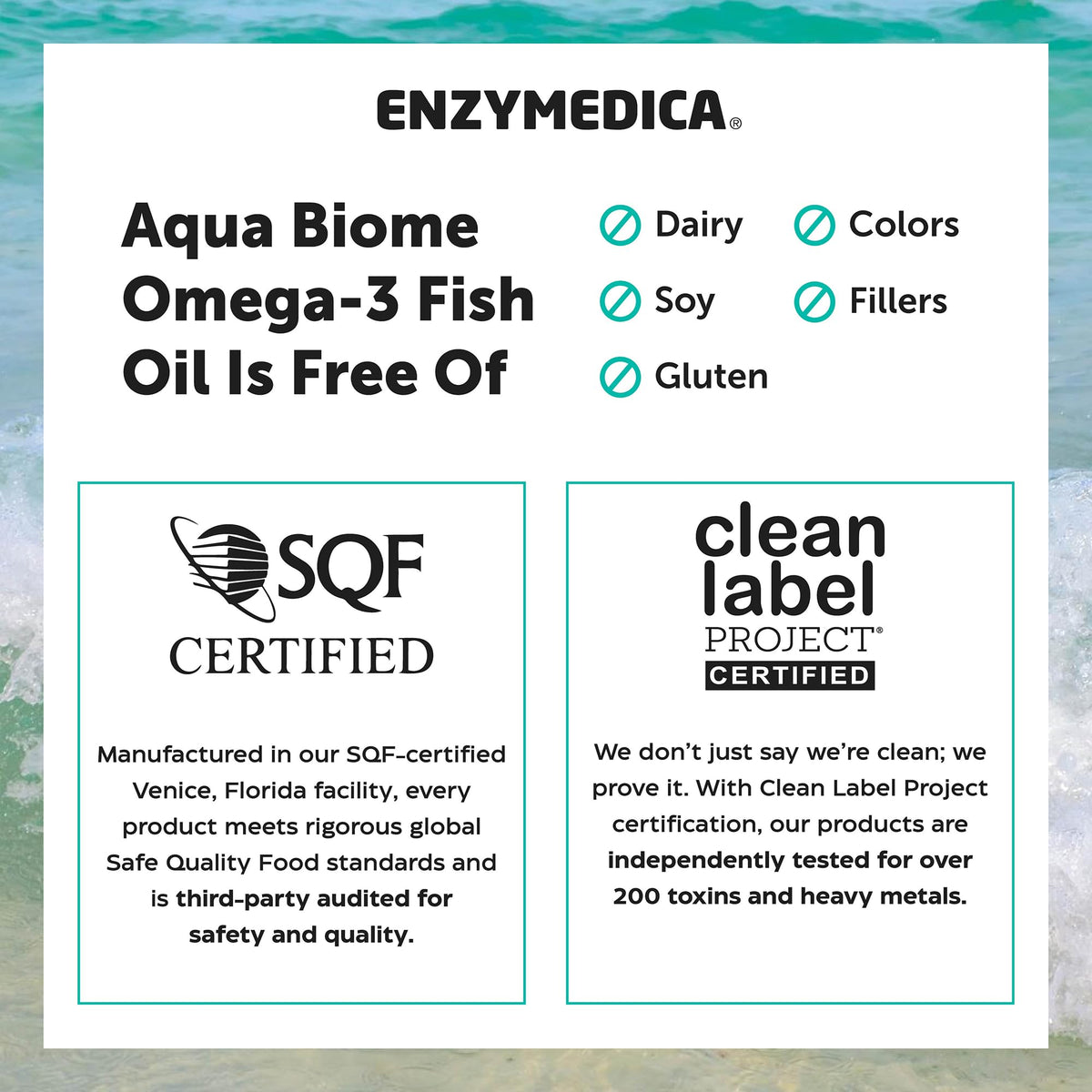 Enzymedica Aqua Biome Maximum Strength Omega 3 Fish Oil