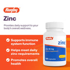 Rugby Zinc 50mg Capsules for Adults - 100 Count - image 3