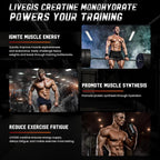 LIVEGIS Creatine Monohydrate Powder Unflavored - 500g - image 6