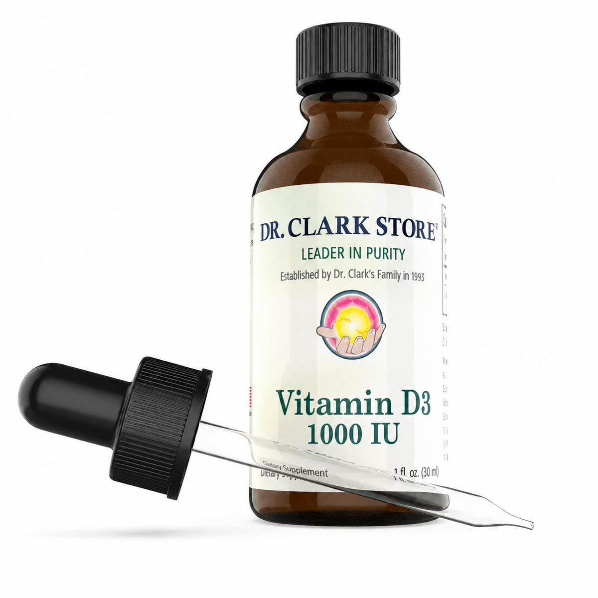 Dr Clark Liquid Vitamin D3 1000 IU Bone Support - 1 Fl Oz