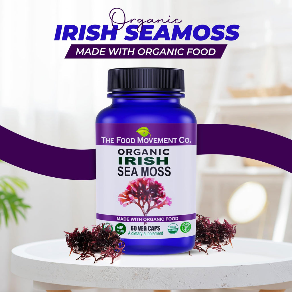 THE FOOD MOVEMENT CO. Irish Sea Moss Prebiotic - 60 Vegetarian Capsules - image 5