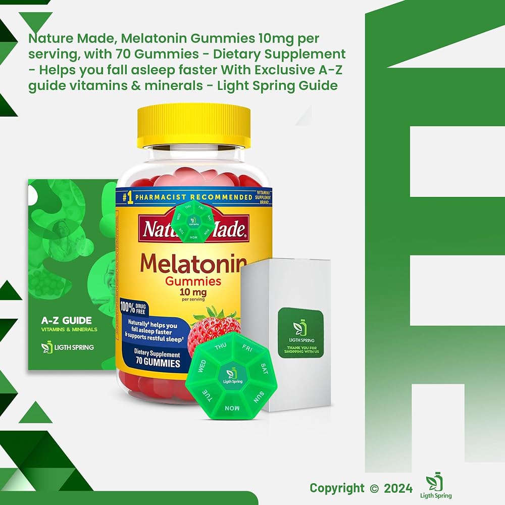 LightSpring Melatonin Gummies 10mg Sleep Support - 70 Gummies - image 2