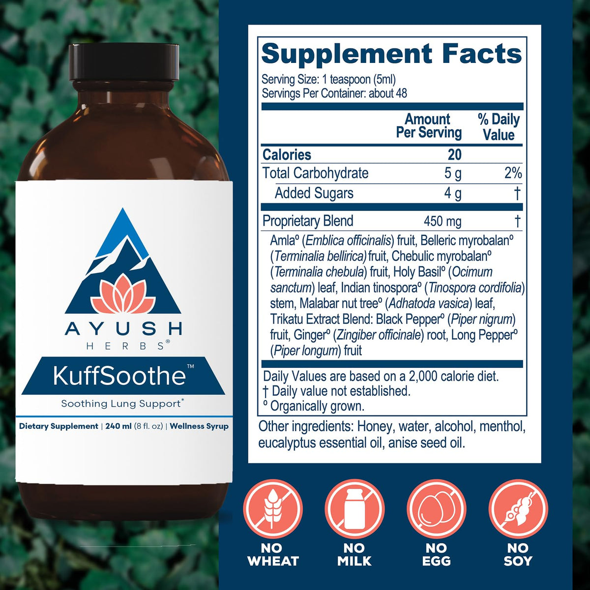 Ayush Herbs KuffSoothe Bronchial Wellness Syrup - 8 Fl Oz - image 3