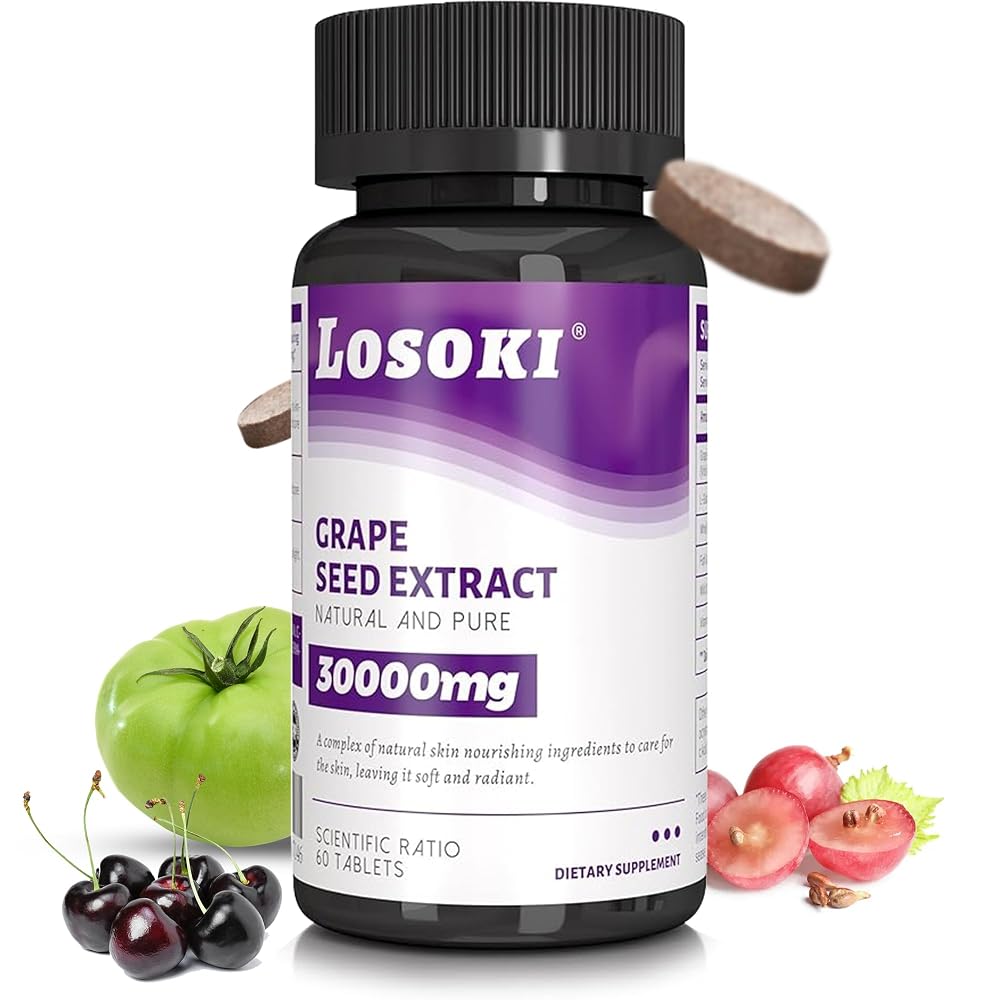 Losoki Skin Nourishing Supplement Grape Seed Extract - 60 Tablets