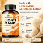 HERBALICIOUS Lion's Mane Supplement Capsules for Memory & Focus - 120 Capsules - image 4