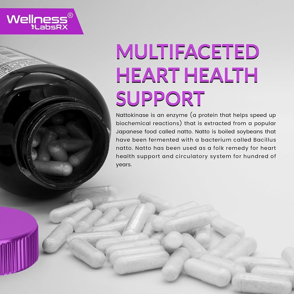 WELLNESS LABSRX Nattokinase Supplement 5000 FU - 120 Capsules - image 8