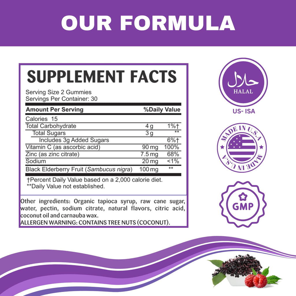 Greenfield Nutritions Halal Immune Support Elderberry Gummies - 60 Gummies - image 5