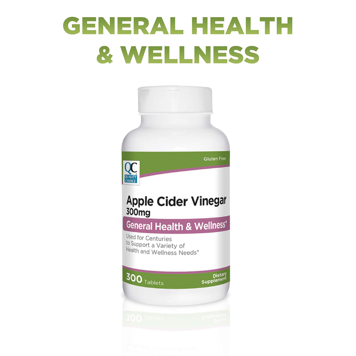 Quality Choice Apple Cider Vinegar 300 mg - 300 Tablets - image 2