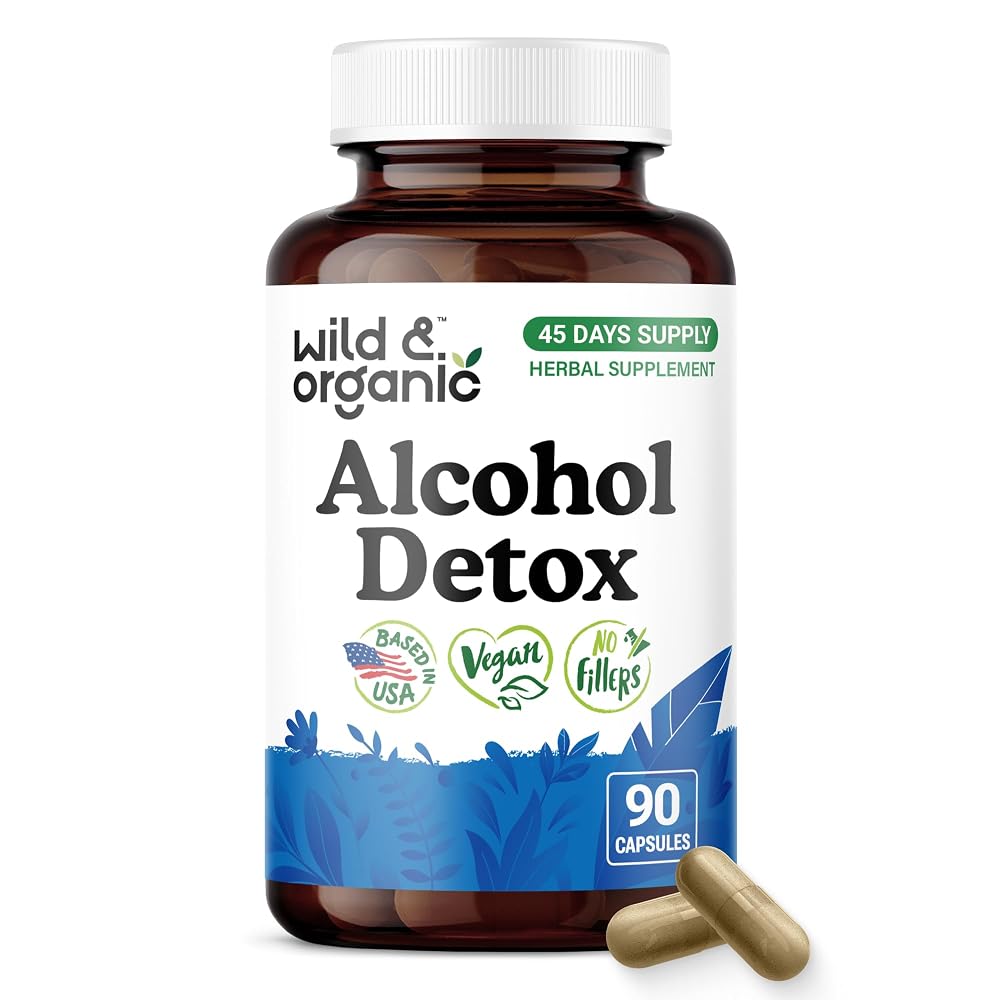 Wild & Organic Alcohol Detox Capsules - Liver & Kidney Support - 90