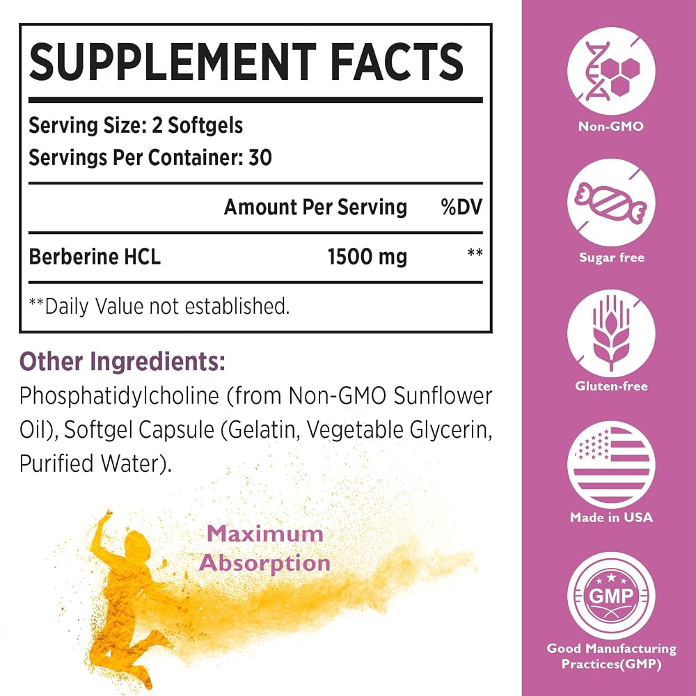 KoNefancy Liposomal Berberine Supplement 1500mg - Third Party Tested