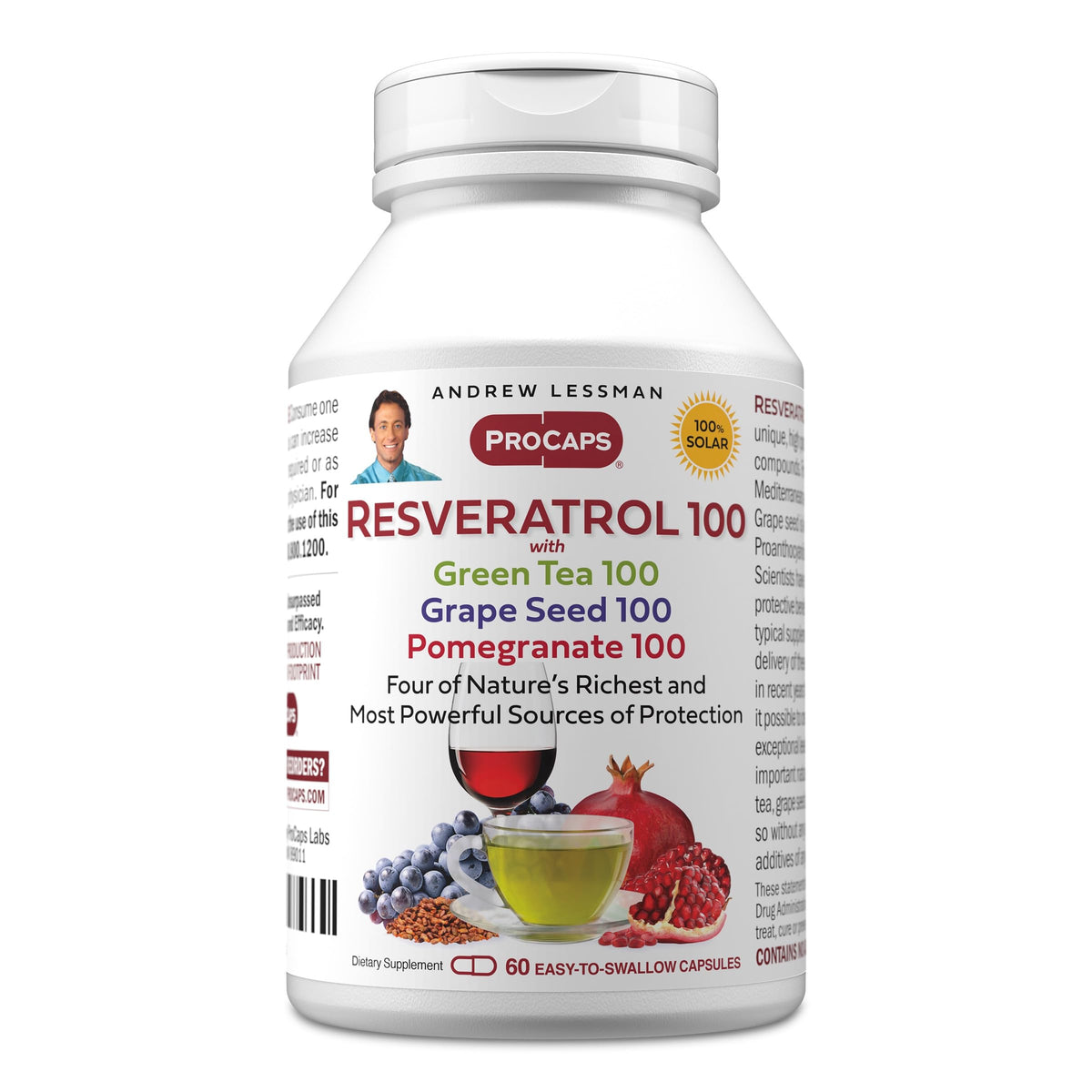 ANDREW LESSMAN Resveratrol-100 with Green Tea 100 Grape Seed 100
