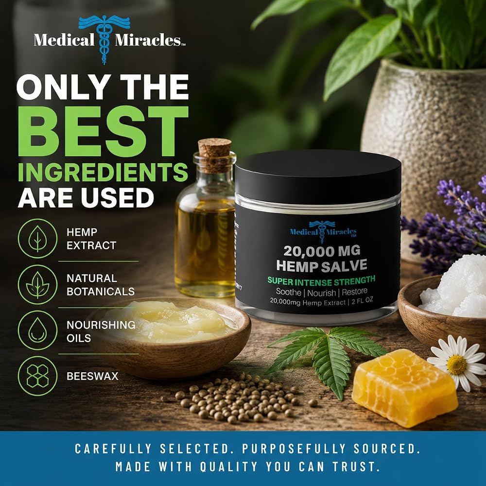 Medical Miracles Hemp Salve 20000 MG - 2 oz - image 5