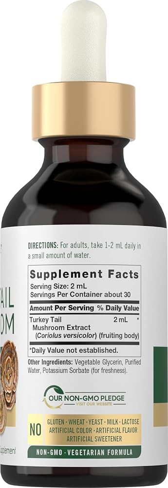 Carlyle Turkey Tail Mushroom Extract Liquid - 2 FL Oz - image 2