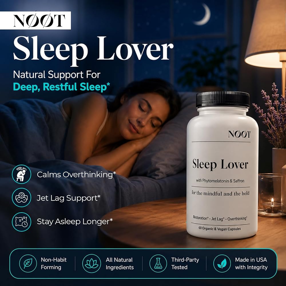 NØØT Sleep Lover Supplement for Sleep Support - 60 Capsules - image 3