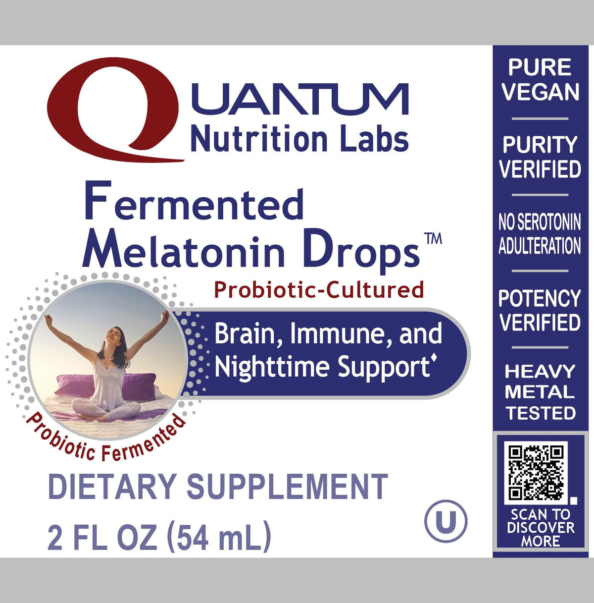 Quantum Nutrition Labs Fermented Melatonin Drops for Sleep - 2 Fl Oz - image 2