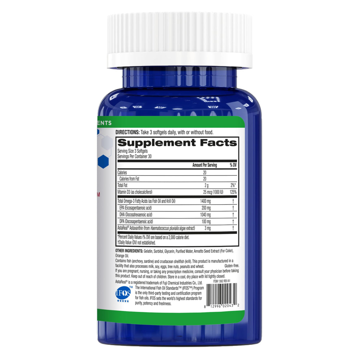 BioTrust OmegaKrill Fish & Krill Oil Omega 3 Supplement - 90 Softgels - image 5