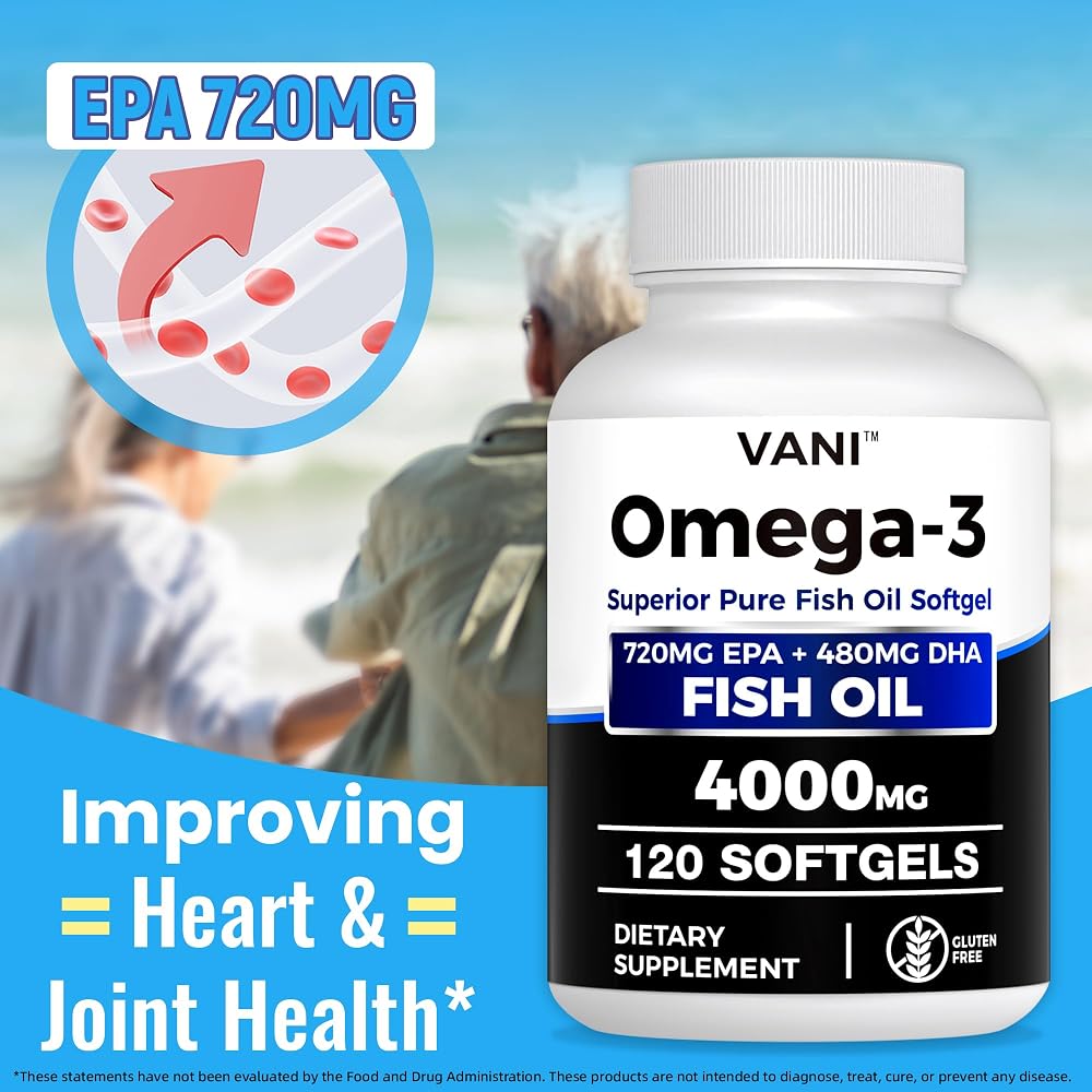 VANI Fish Oil Omega 3 4000mg with EPA & DHA - 120 Softgels - image 5