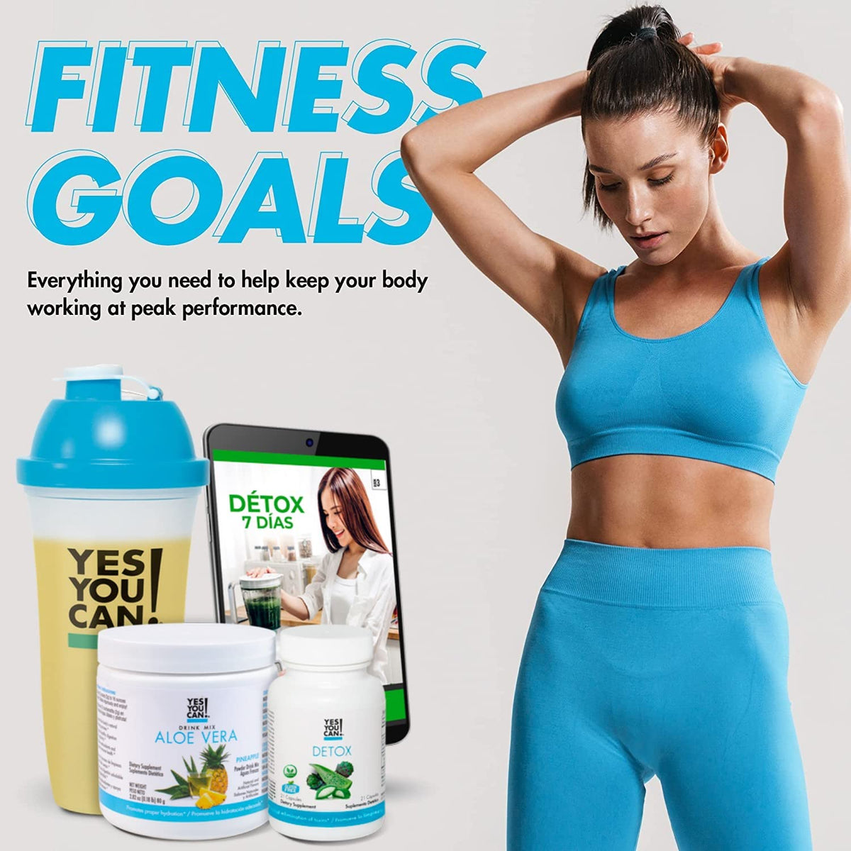 Yes You Can! Detox Kit Bundle, Capsules, Aloe Vera Mix & Bottle