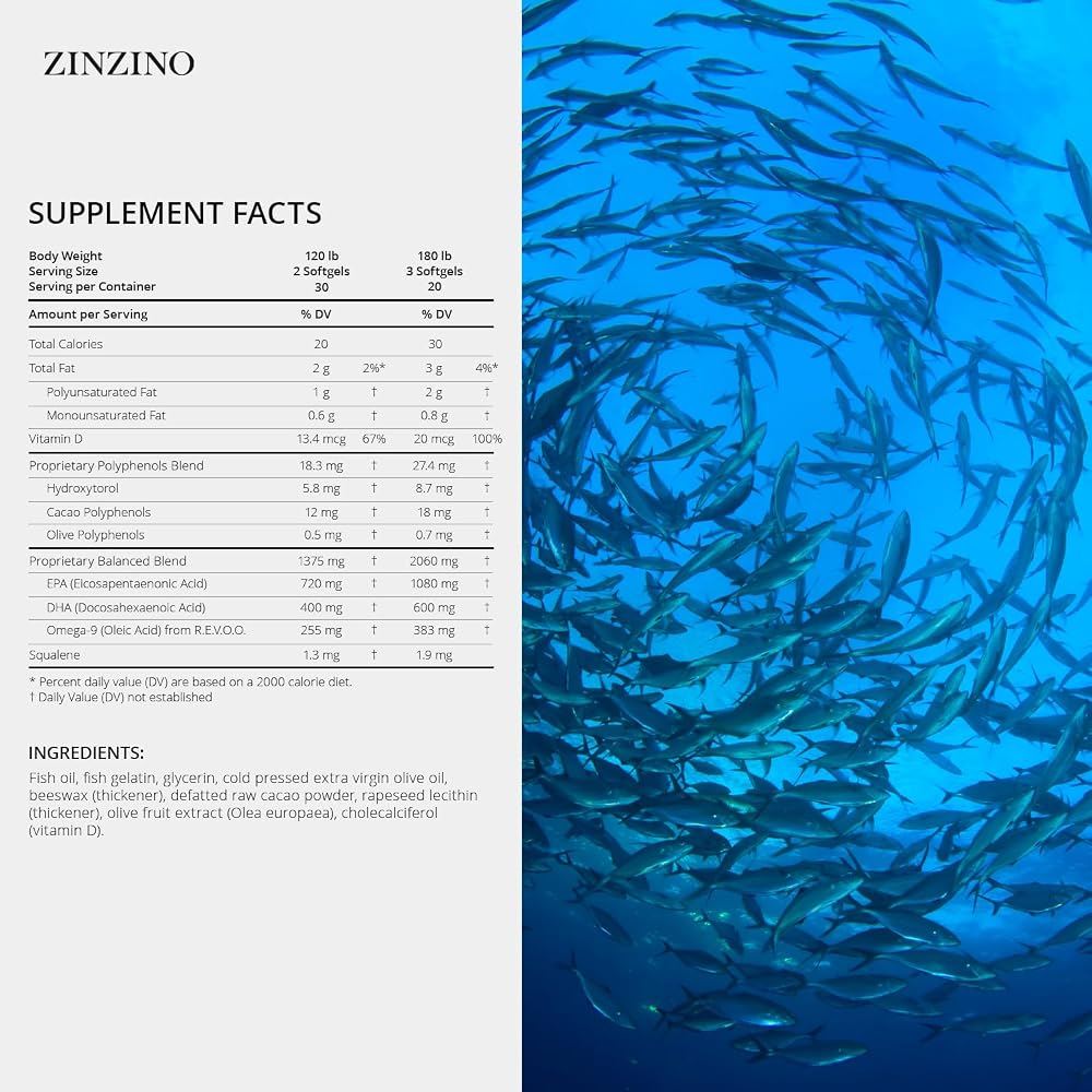 Zinzino Essent+ Premium Omega Balance - 60 Softgels - image 2