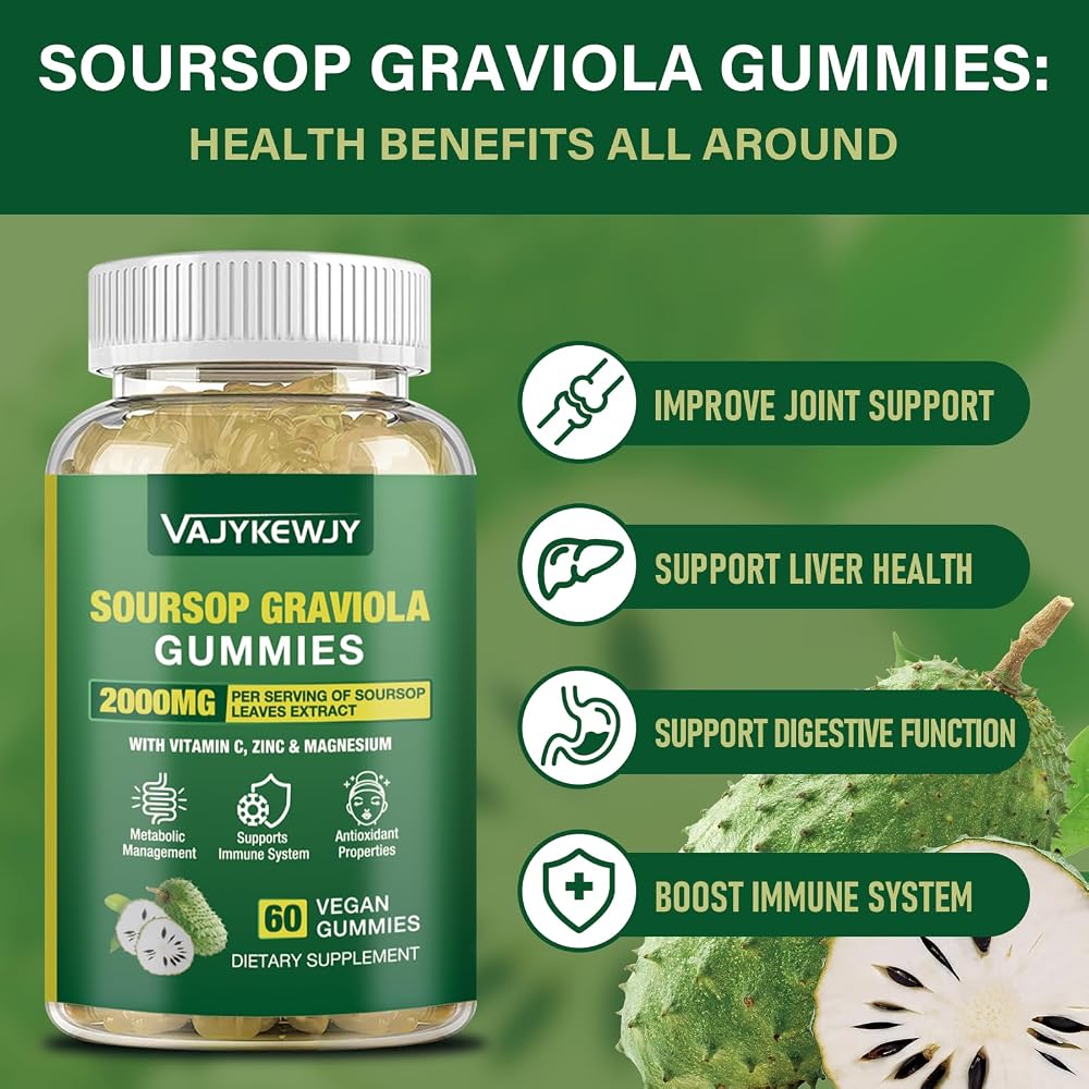 VAJYKEWJY Soursop Graviola Gummies