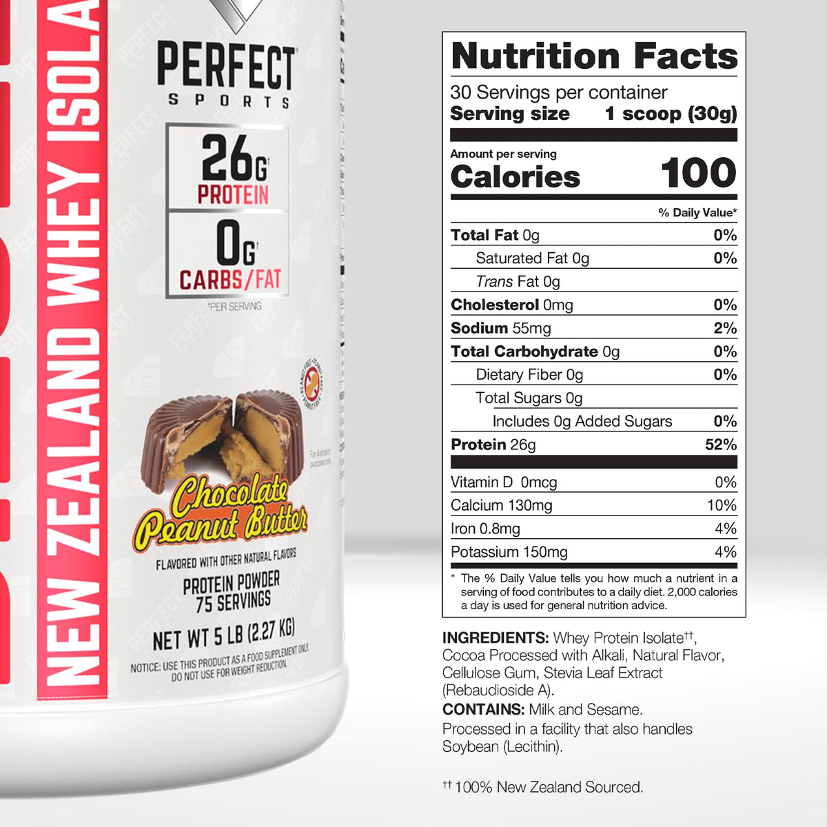 PERFECT SPORTS Diesel 100% New Zealand Whey Protein Isolate - 5 Pounds - image 2