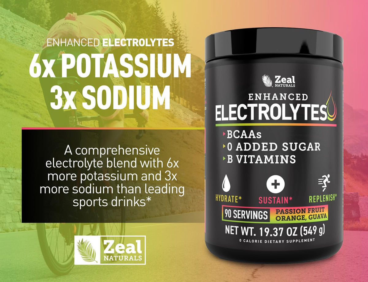 Zeal Naturals Electrolyte Powder - 90 Servings
