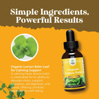 Natures Craft Organic Lemon Balm Leaf Liquid Extract for Immune