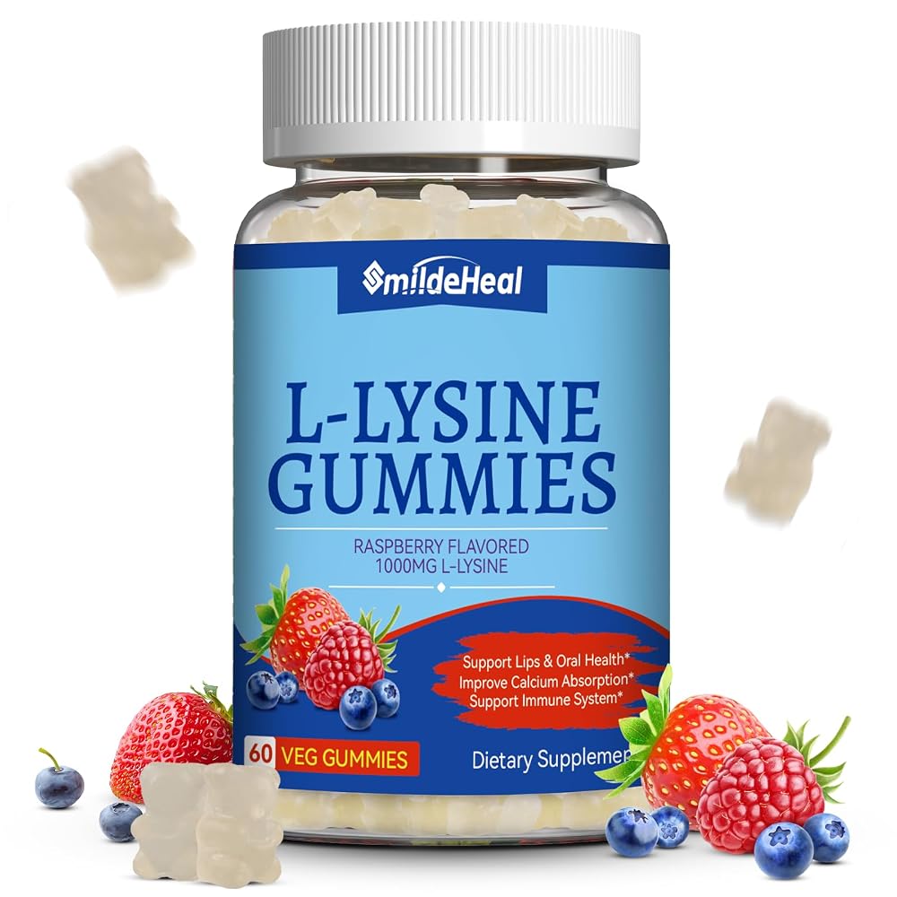 SmildeHeal L-Lysine 1000mg Gummies - 60 Count