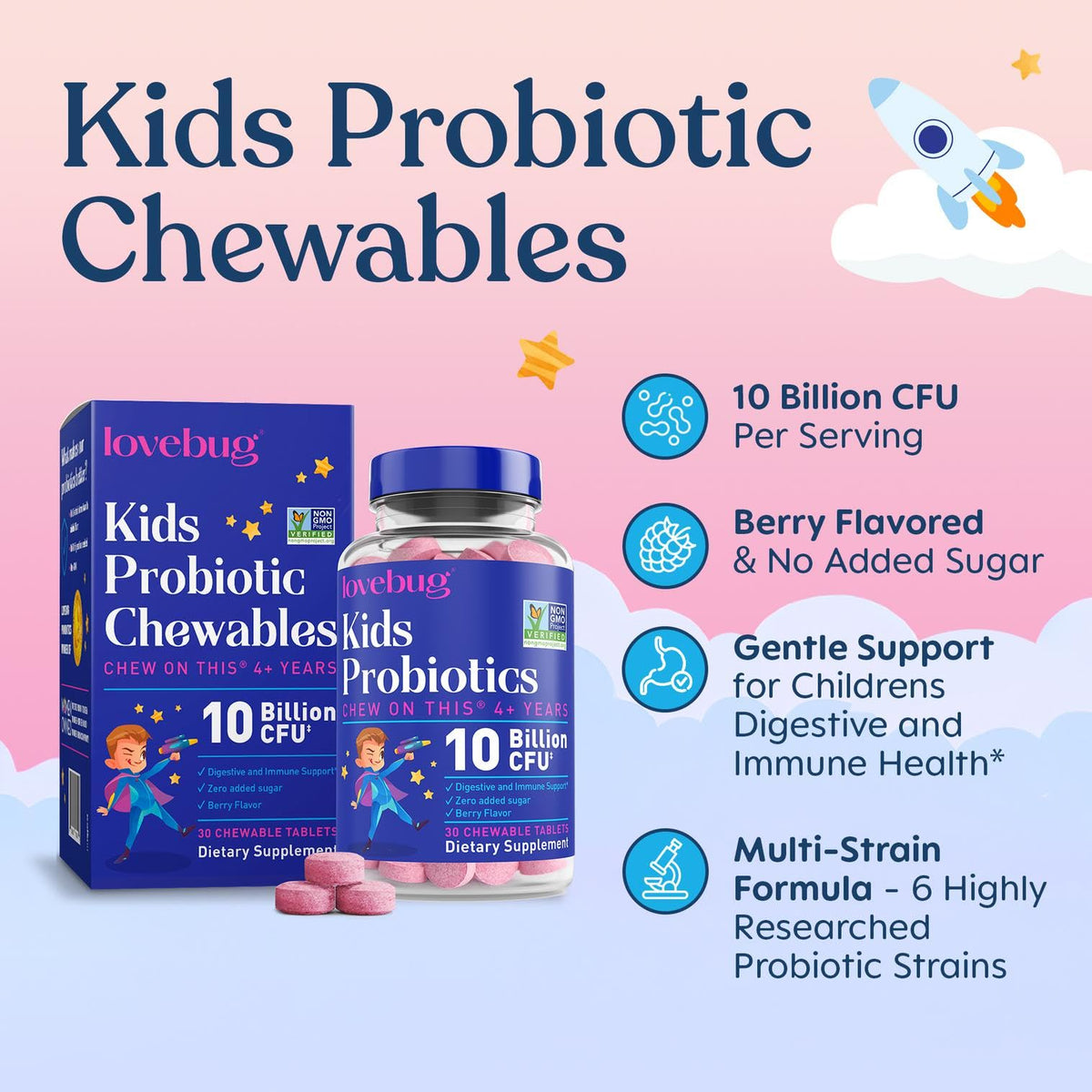 LOVEBUG Kids Probiotic Chewables