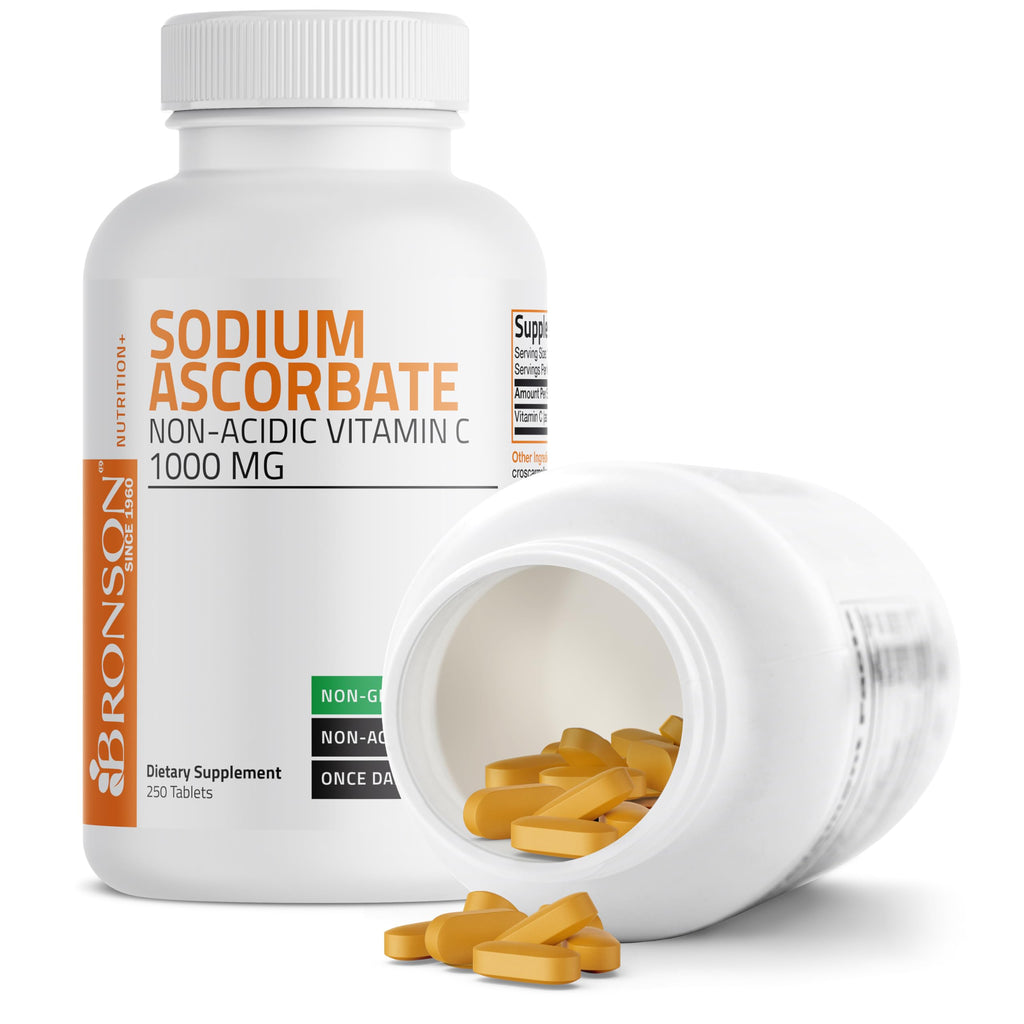 Bronson Non-Acidic Vitamin C 1000 mg Sodium Ascorbate - 250 Tablets - image 7