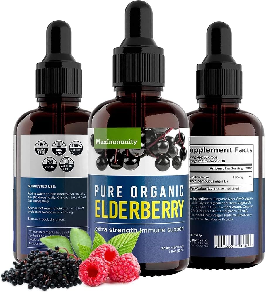 MaxImmunity Organic Elderberry Syrup Immune Support - 2 Pack - image 9