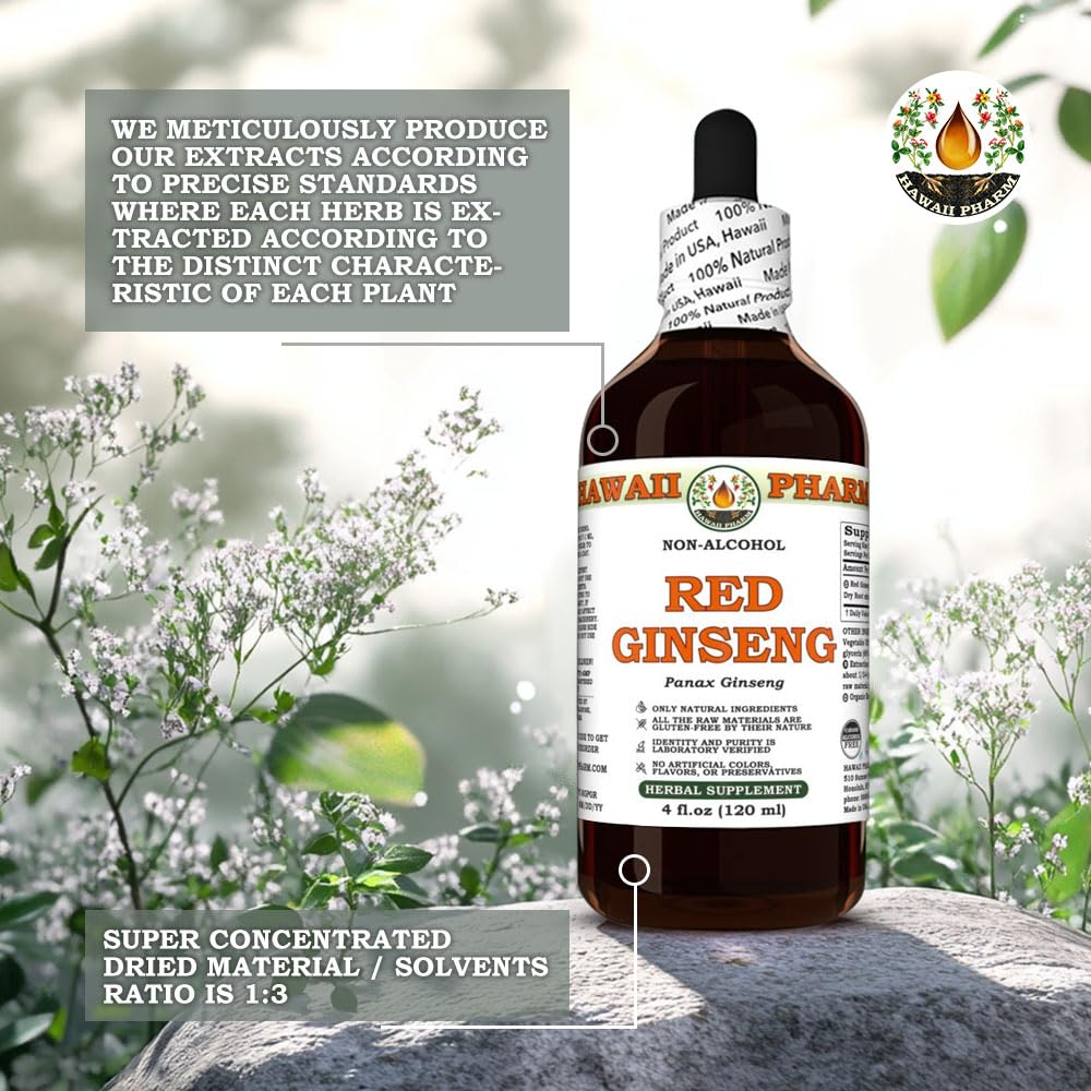 Hawaii Pharm Ginseng (Panax Ginseng) Root Alcohol-Free Extract