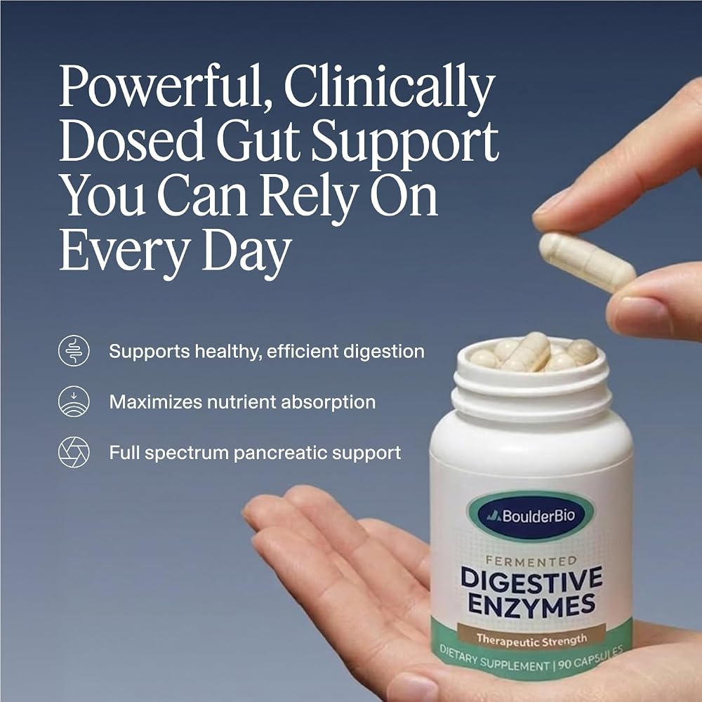 Boulder Bio Digestive Enzymes 40,000 USP Lipase - 90 Capsules - image 2
