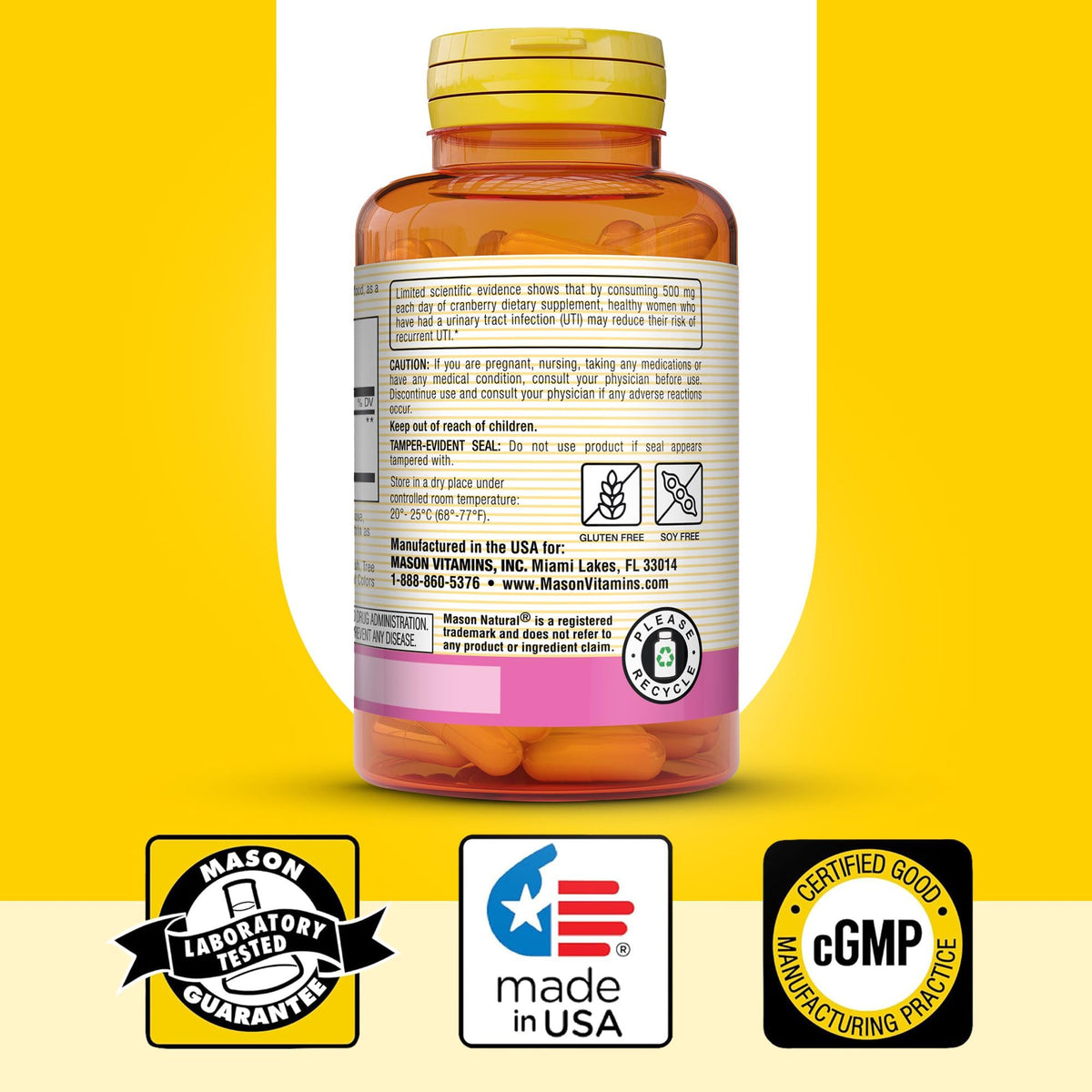 MASON NATURAL Cranberry 900 mg Capsules - 60 Count - image 6