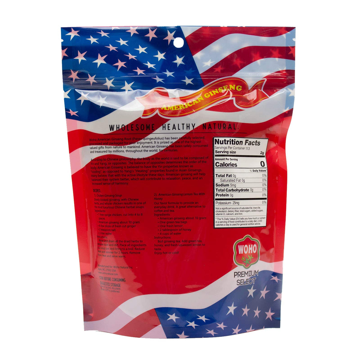 Woho American Ginseng Medium Slice - 8 oz - image 2