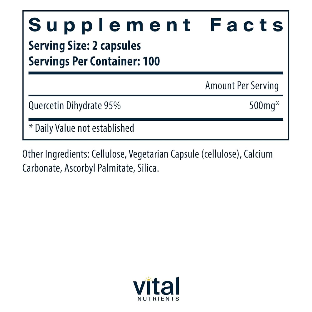 Vital Nutrients Quercetin 500mg - 200 Capsules - image 2
