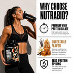 NutraBio 100% Whey Protein Isolate Protein Powder