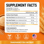 Fortematic Psyllium Husk Capsules 3000mg Digestive Health - 120 Capsules - image 5