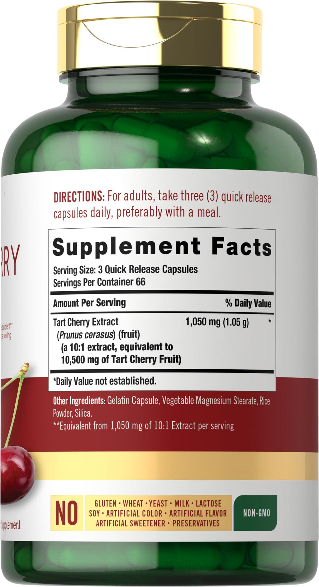 Carlyle Tart Cherry Capsules Max Potency - 200 Capsules - image 2