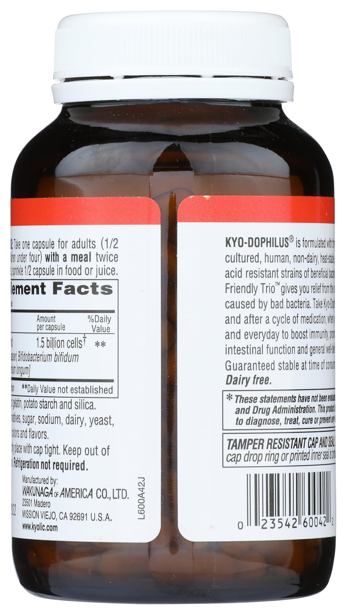 Kyolic Kyo-Dophilus Probiotic Acidophilus - 180 Count - image 2