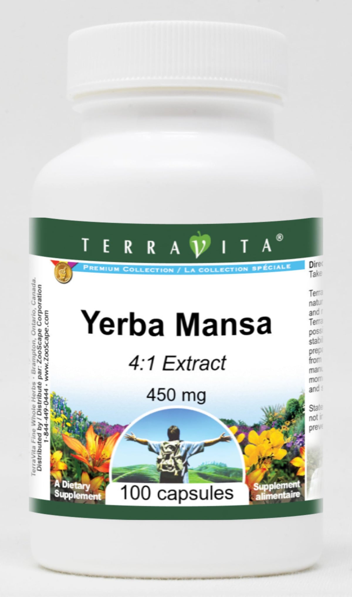 Terravita Yerba Mansa 4:1-450 mg (100 Capsules, ZIN: 521693)
