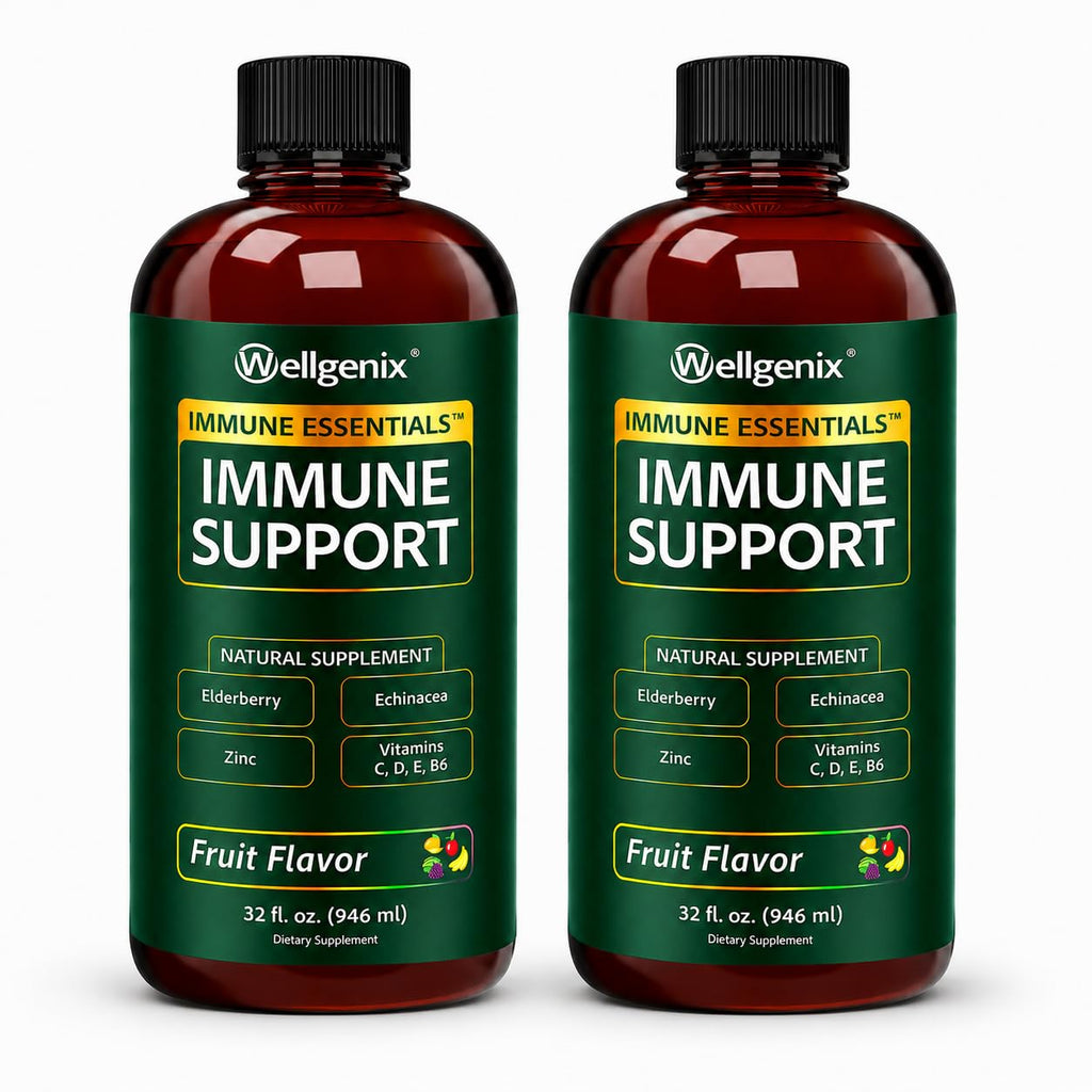 Wellgenix Immune Essentials Elderberry Immune Support Liquid - 64 Fl Oz