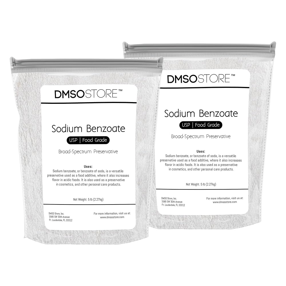 DMSOSTORE Sodium Benzoate Powder Preservative - 10lb