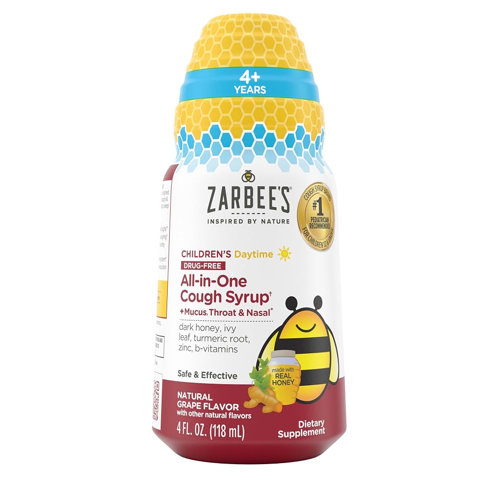 Zarbee's Kids Daytime Cough Syrup with Honey & Ivy Leaf - 4 fl oz
