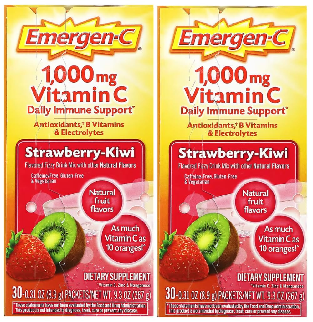 Emergen-C Vitamin C 1000mg Powder Strawberry Kiwi Immune Support - image 2